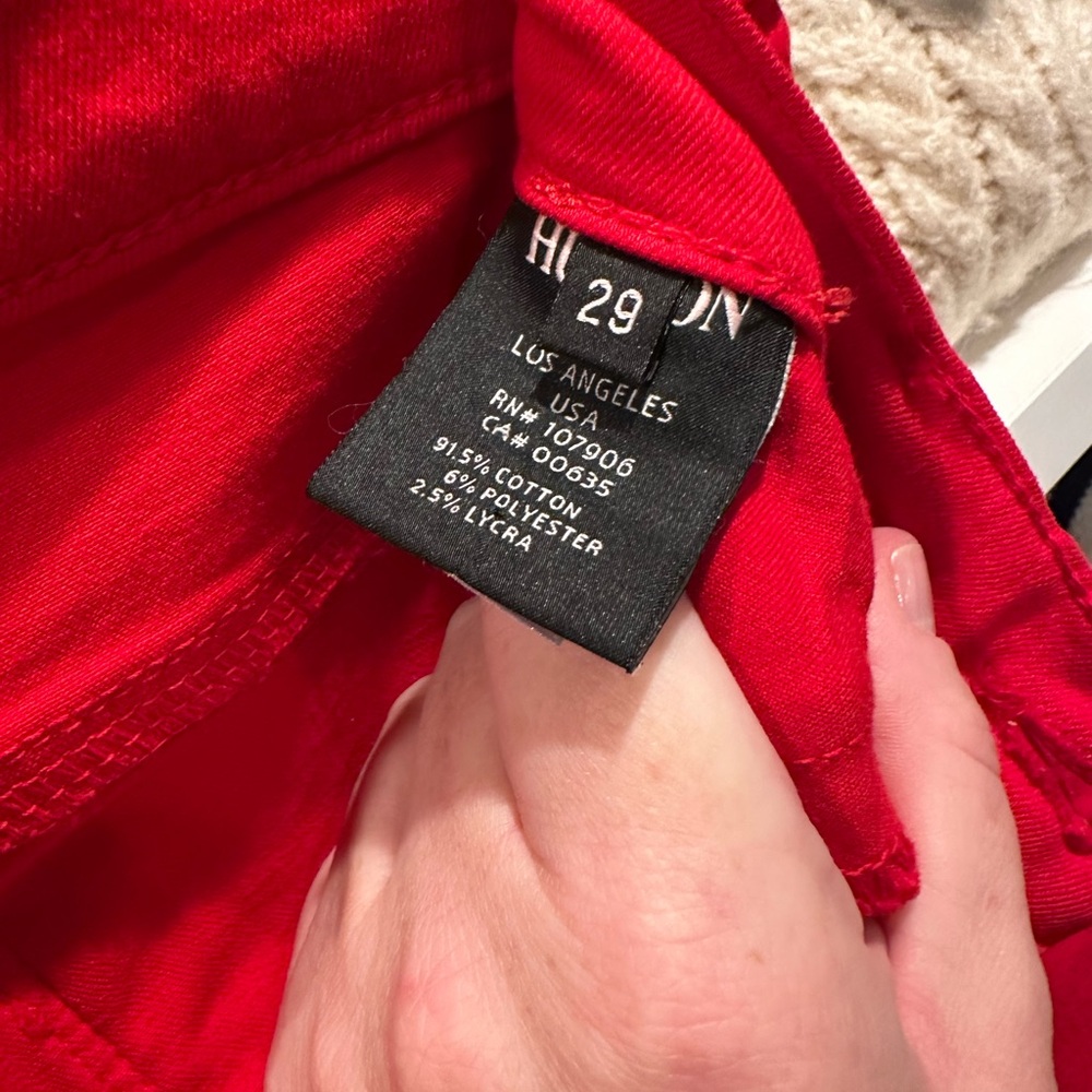 Hudson Jeans Bold Red Denim - Picture 4 of 4